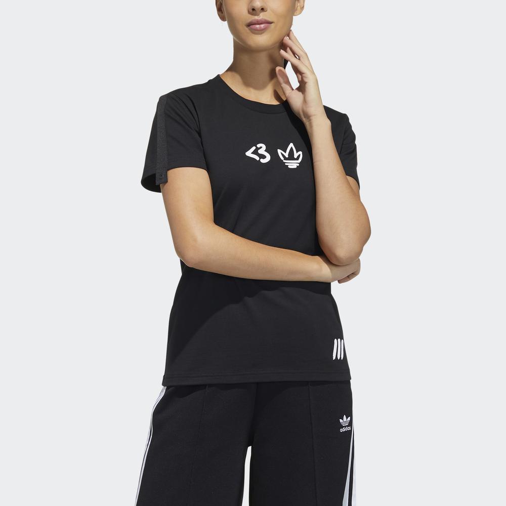 Áo Tee adidas ORIGINALS Nữ Valentine's Day Tee Màu đen H39014
