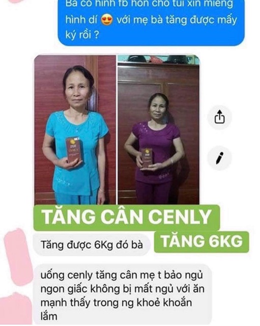 Tăng cân Cenly ♥️Chính hãng♥️Tăng đều người, k ứ nước