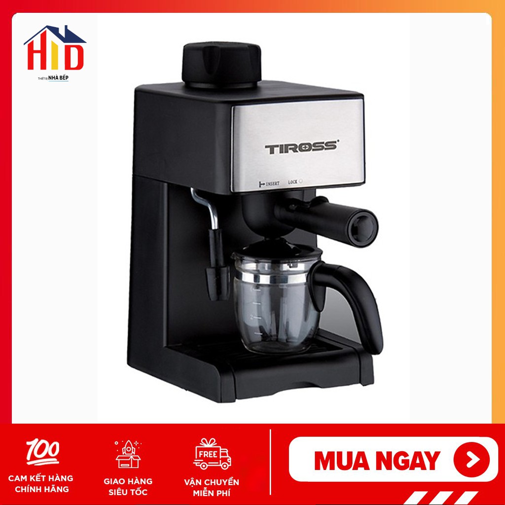 Máy pha cà phê espresso Tiross TS-621 công suất 800W