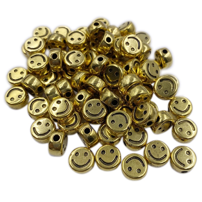 Bộ 20 Hạt Xâu Chuỗi Hình Mặt Cười 10mm