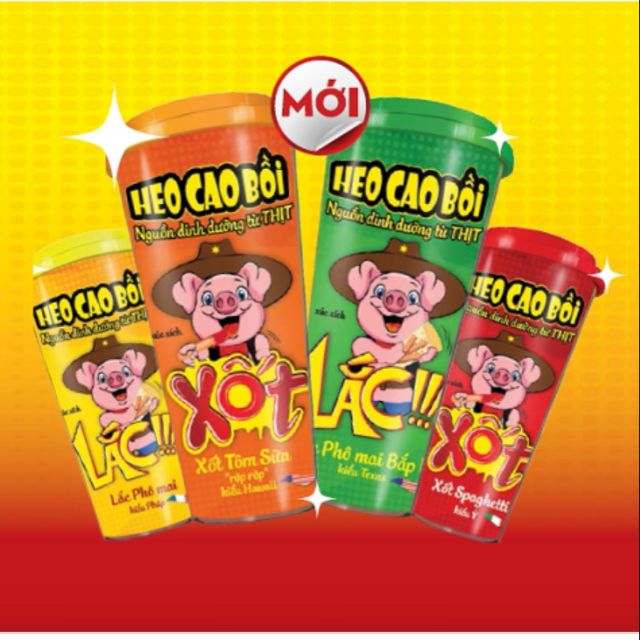 Xúc xích Heo Cao Bồi 4 màu 60g