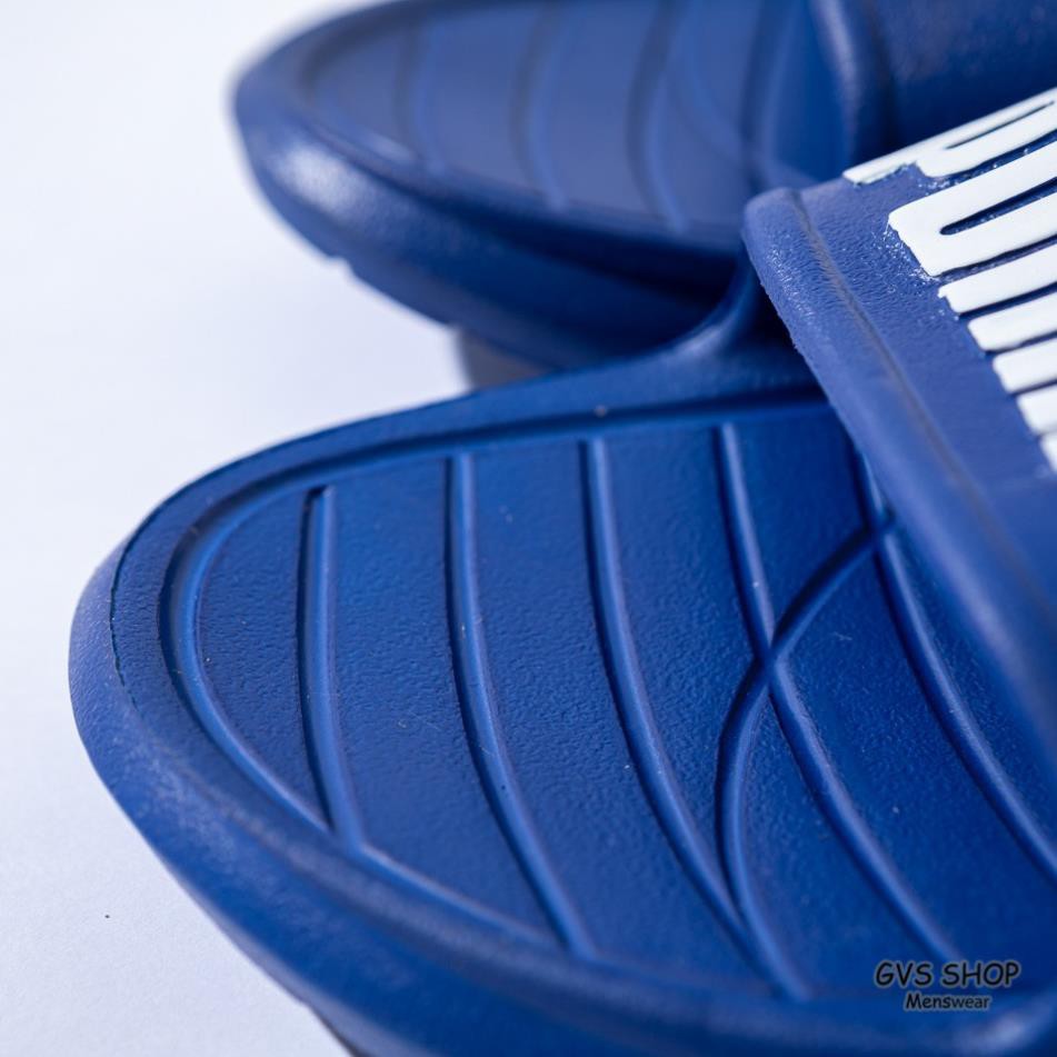 Dép Puma Divercat V2 màu xanh logo trắng  | Dép đúc liên khối không ngấm nước