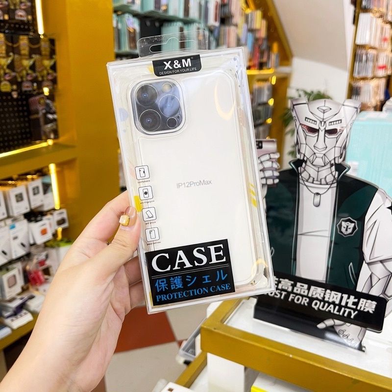 Ốp lưng kính nhám X&amp;M cho iPhone 13 Pro max, 13 pro 13 12 Pro, 12 Pro max chống bám Vân tay.