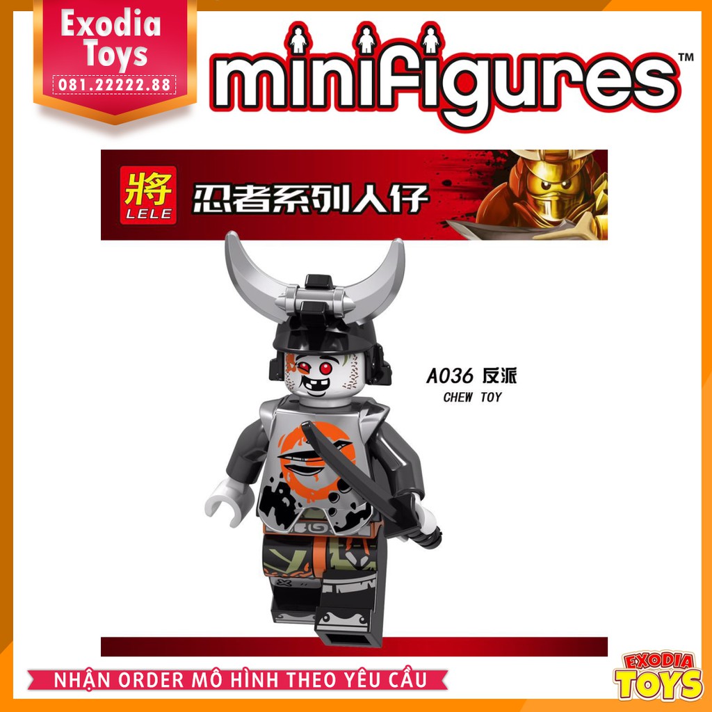 Xếp hình minifigure Ninjago Season 9 : Iron Baron, Master of the Golden Dragon, Harumi - LELE [A033 - A040]