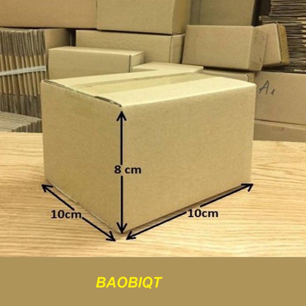 Hộp Carton 10x10x8  FREESHIP  Giảm 10K Khi Nhập [BAOB2] THÙNG GIẤY CARTON GIÁ RẺ (20 HỘP)