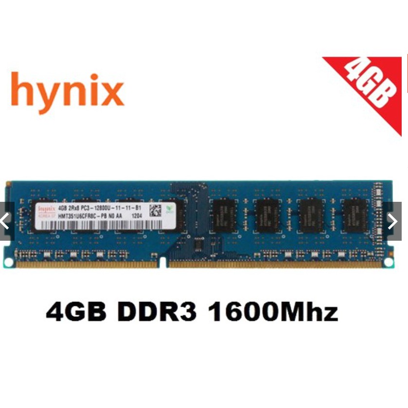 Ram Máy Tính Sk Hynix 4gb, 8gb bus 1600 new chân vàng óng ả cực bền bảo hành 1 năm | BigBuy360 - bigbuy360.vn
