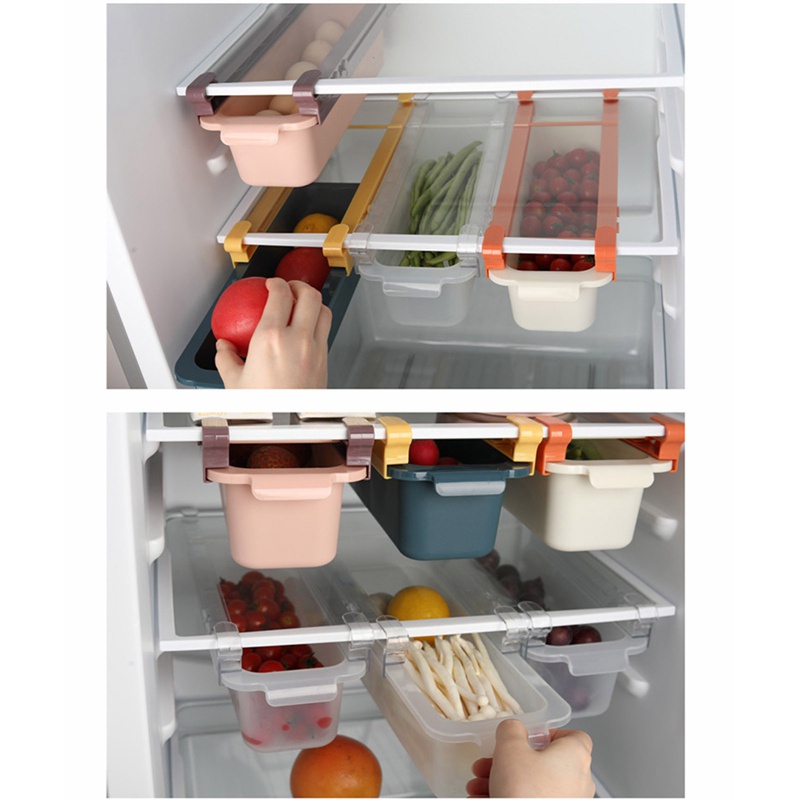 Giá Đỡ Nhựa Trong Suốt Đựng Thực Phẩm Tiện Dụng Cho Tủ Lạnh