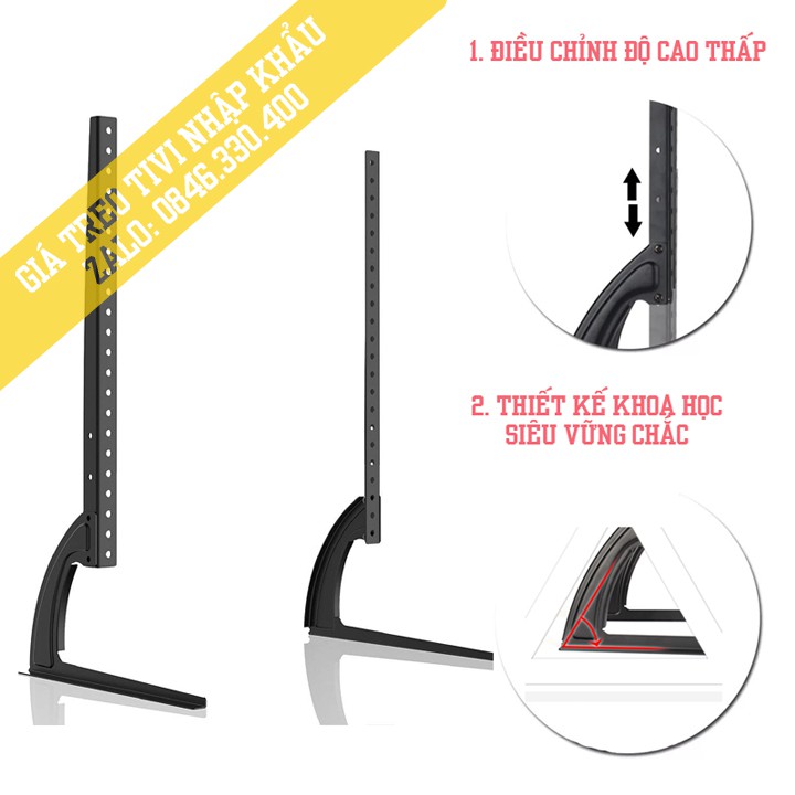 [ Hàng Loại 1 ] Chân đế tivi đa năng TV02 40 - 65 inch Chân tivi để bàn Lắp đặt Phù hợp mọi hãng tivi