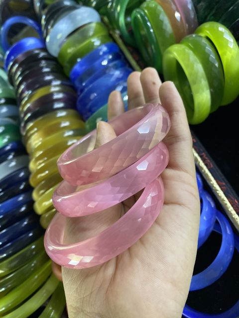 Vòng Tay Bản Liền Mắt Mèo Cắt Giác Cạnh