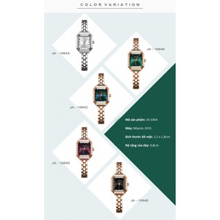 Đồng Hồ Nữ JA-1064D Julius Hàn Quốc (Đồng mặt tím)