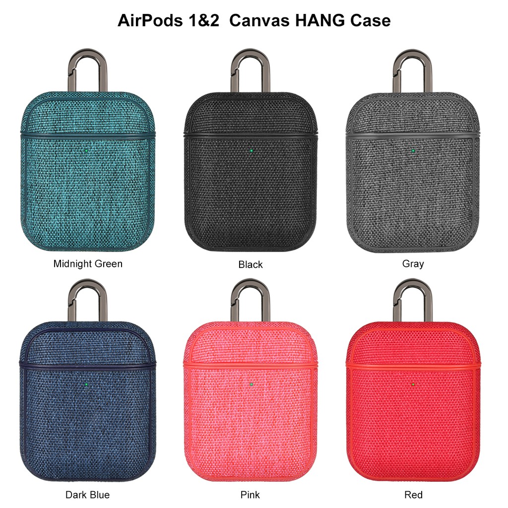 Vỏ vải canvas bảo vệ cho hộp sạc tai nghe không dây Airpods 2