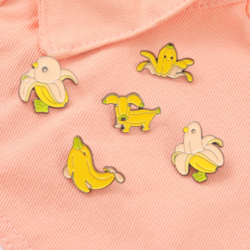 Ghim Cài Áo Tráng Men Kiểu Dáng Hoạt Hình Dễ Thương Cho Bé