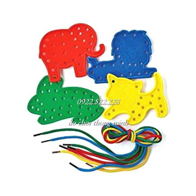 Combo 1 hình và 1 dây xâu luyện tay tập luồn dây theo lỗ