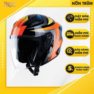 Nón bảo hiểm 3/4 Roc r02 tem Ego size M L XL XXL tặng kèm khóa, bảo hành 12 tháng