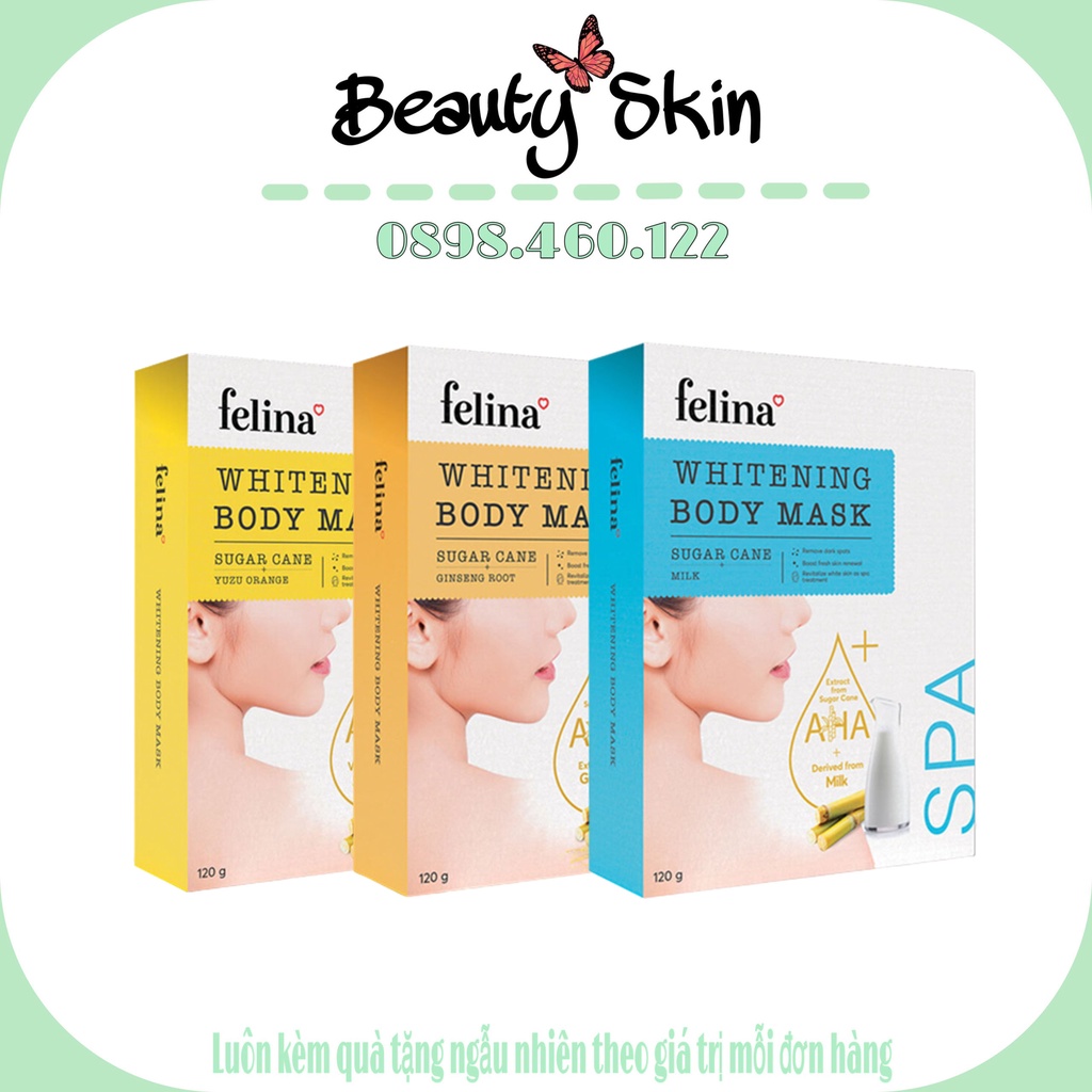 Mặt Nạ Ủ Felina Whitening Body Mask Sáng Da Toàn Thân 120g