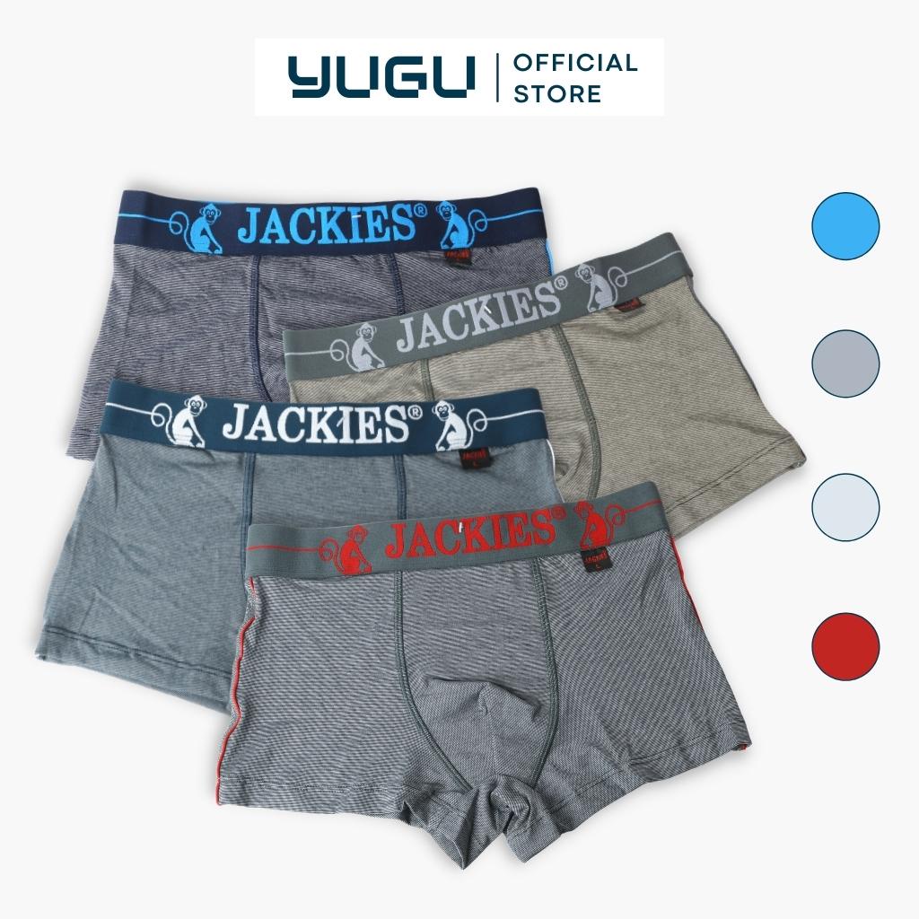 Quần lót boxer nam cao cấp JACKIES H01 vải cotton và sợi tre Sing 4 chiều - YUGU - quần sịp đùi nam thoáng mát, 1 chiếc.