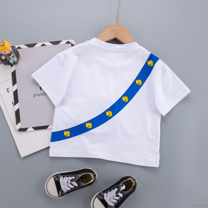 Áo Thun Tay Ngắn Họa Tiết Hoạt Hình Đáng Yêu Dành Cho Bé 1-6 Tuổi