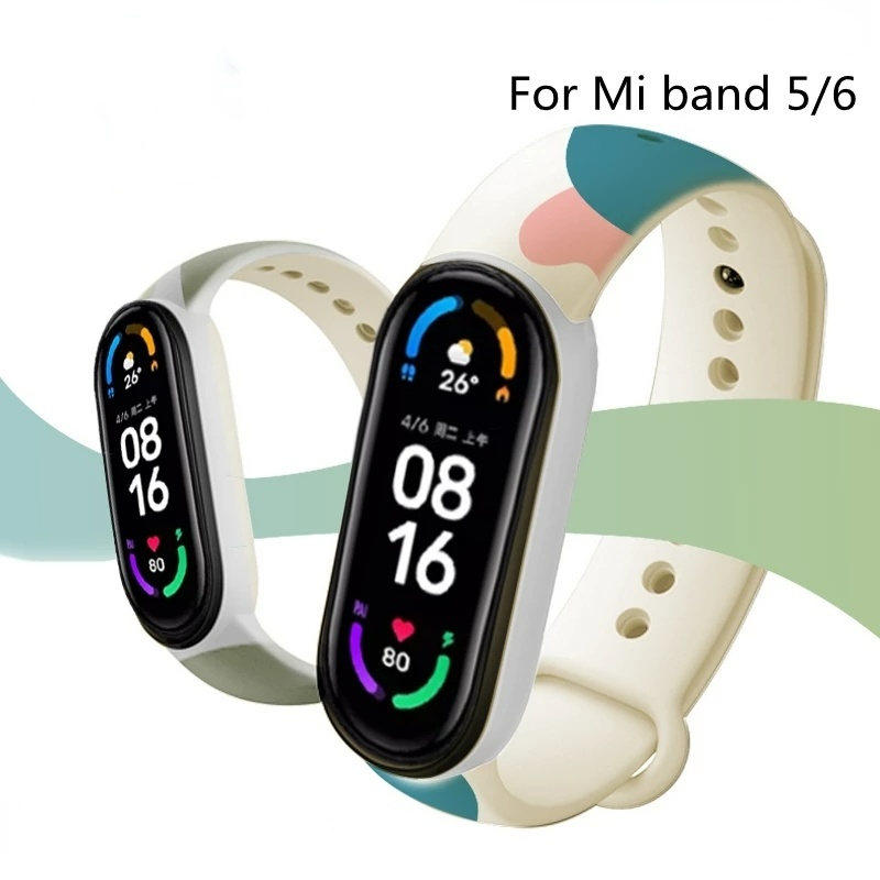 Dây đeo silicon nhiều màu thay thế cho đồng hồ thông minh Xiaomi Mi Band 5 6/Smart