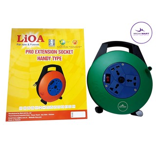 Ổ cắm xách tay Lioa dây 10 mét cuộn dây kín tiện dụng XTD10-2-10A hoặc XTD10-2-15A