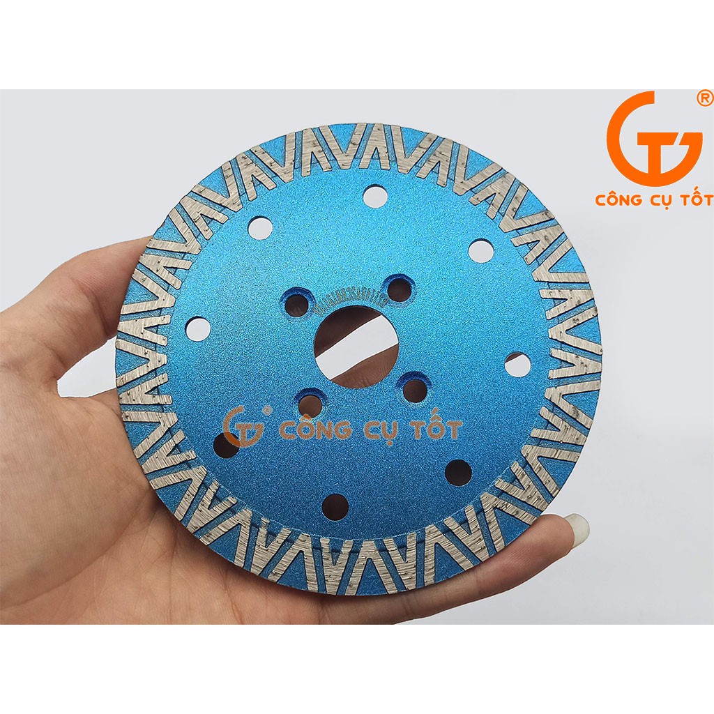 Đĩa cắt đá và bê tông Hasine Φ114 mạch 1.8mm me dạng VA sâu 12mm