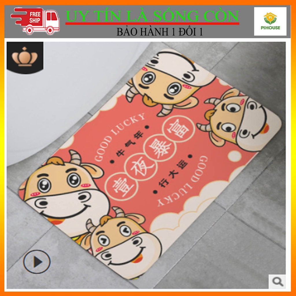 Thảm Chân Siêu Mềm Siêu Dày, Siêu Thấm Nước Chất Liệu Chống Trượt