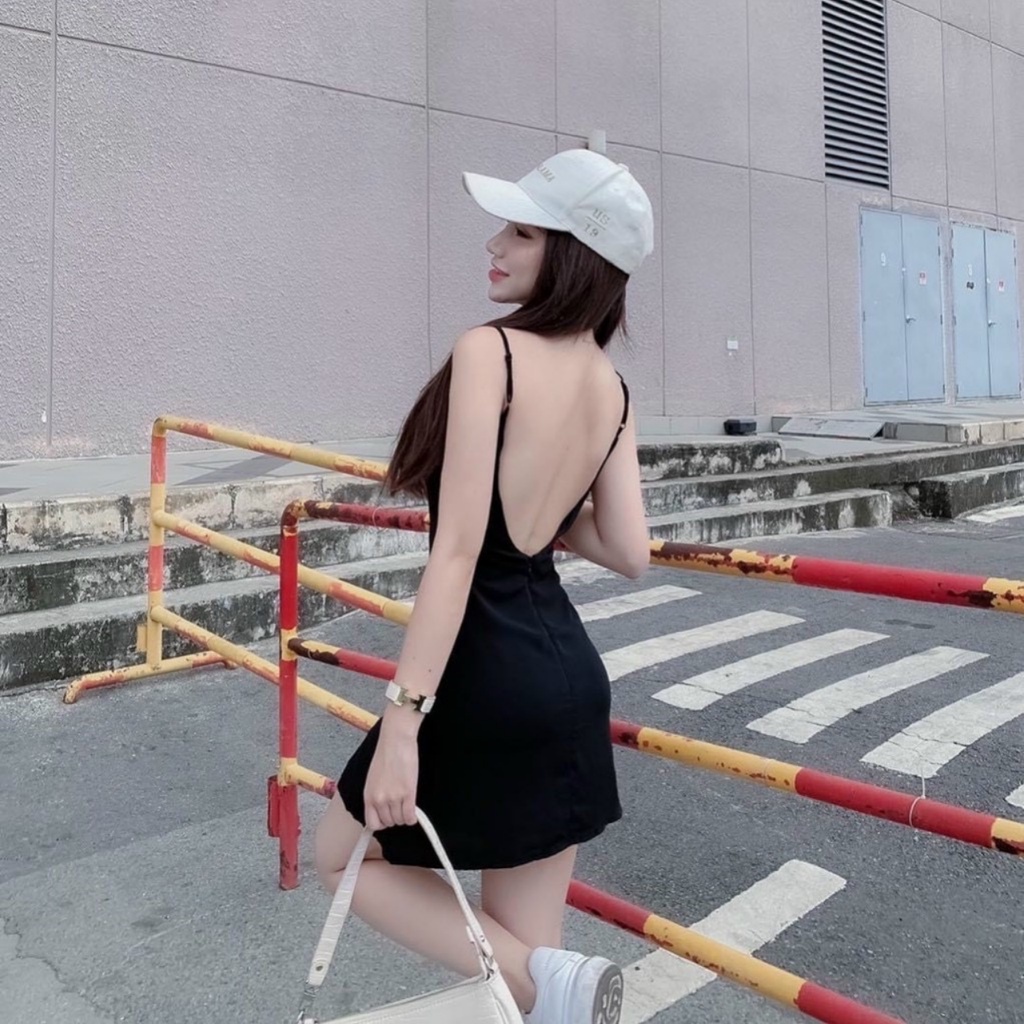 Đầm Body 2 Dây Basic TIBU, Váy dự tiệc Chất Thun tôn dáng, dày mịn cực sexy có mút ngực