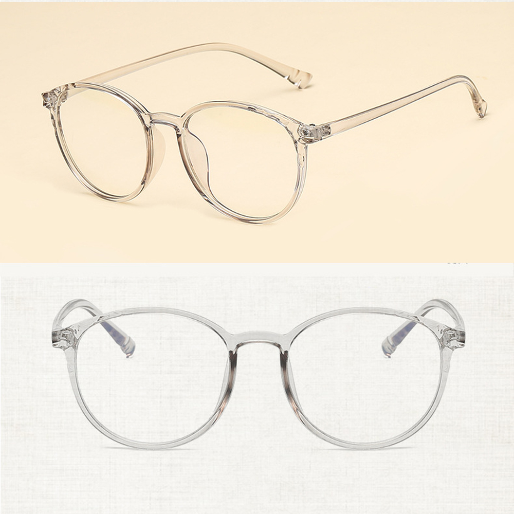 Mắt kính gọng tròn trong suốt siêu nhẹ với tròng có độ nét cao giảm mỏi mắt