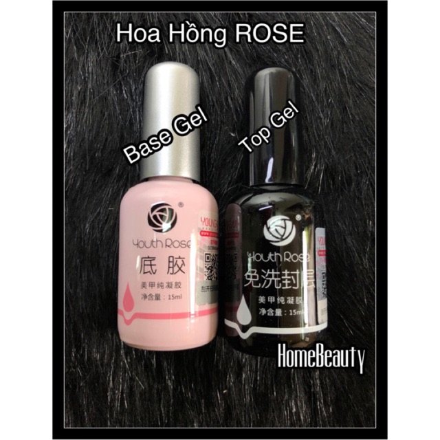 Cặp Base Gel -Top Gel Hoa Hồng