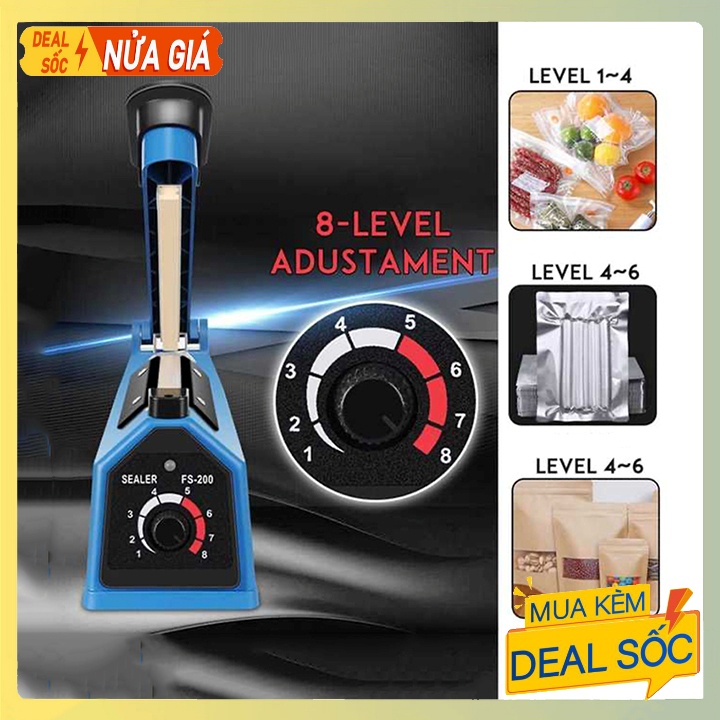 Máy hàn túi nilon Pfs200 - Máy ép miệng túi size 20cm