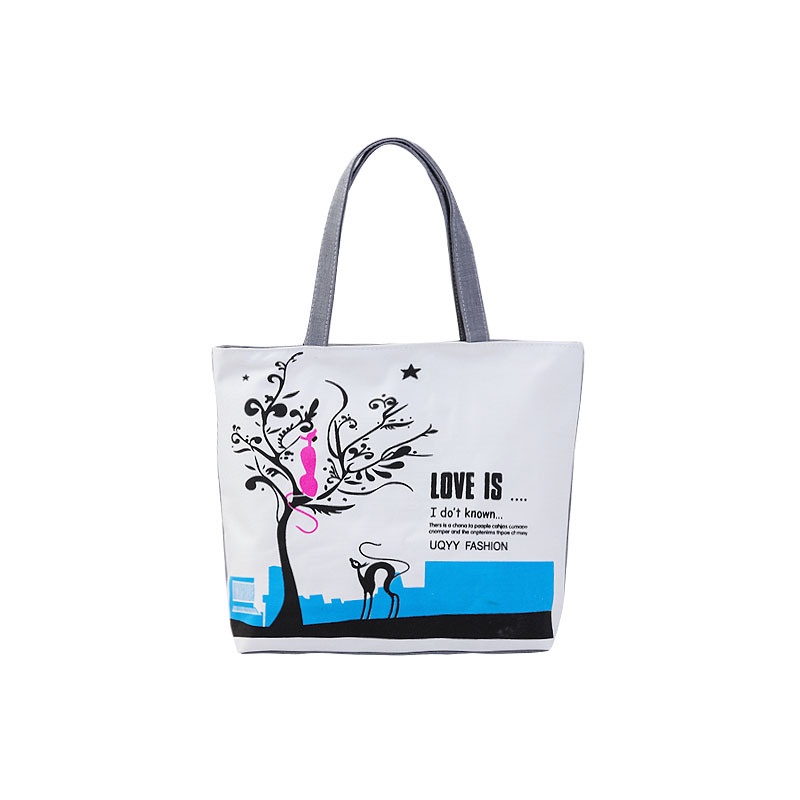 Túi tote vải Canvas đeo vai nữ đi học đi chơi hot trend, túi xách nữ đeo chéo hàn quốc - 02