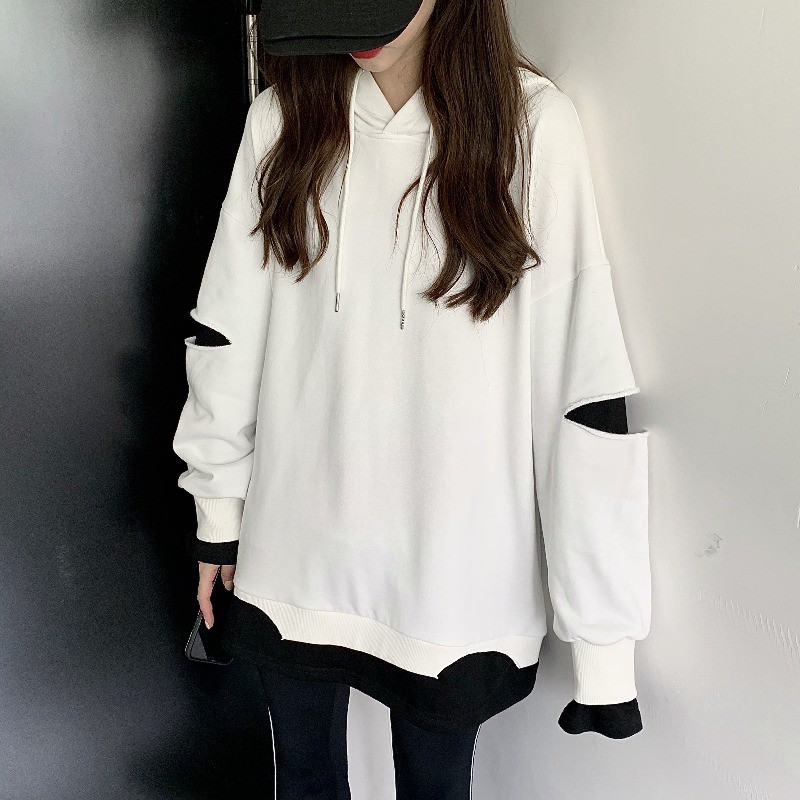 Áo hoodie nữ form rộng dài oversize trơn vải nỉ chất đẹp giá rẻ quảng châu unisex ullzang 2020