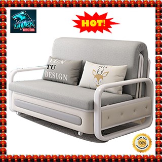 💥RẺ VÔ ĐỊCH💥Giường SOFA gấp gọn, Ghế Sofa Giường Có hộc đồ, Khung hợp kim, Tặng kèm 2 gối  KT : 1m20 x 1m93 cm  ( 2 Màu)
