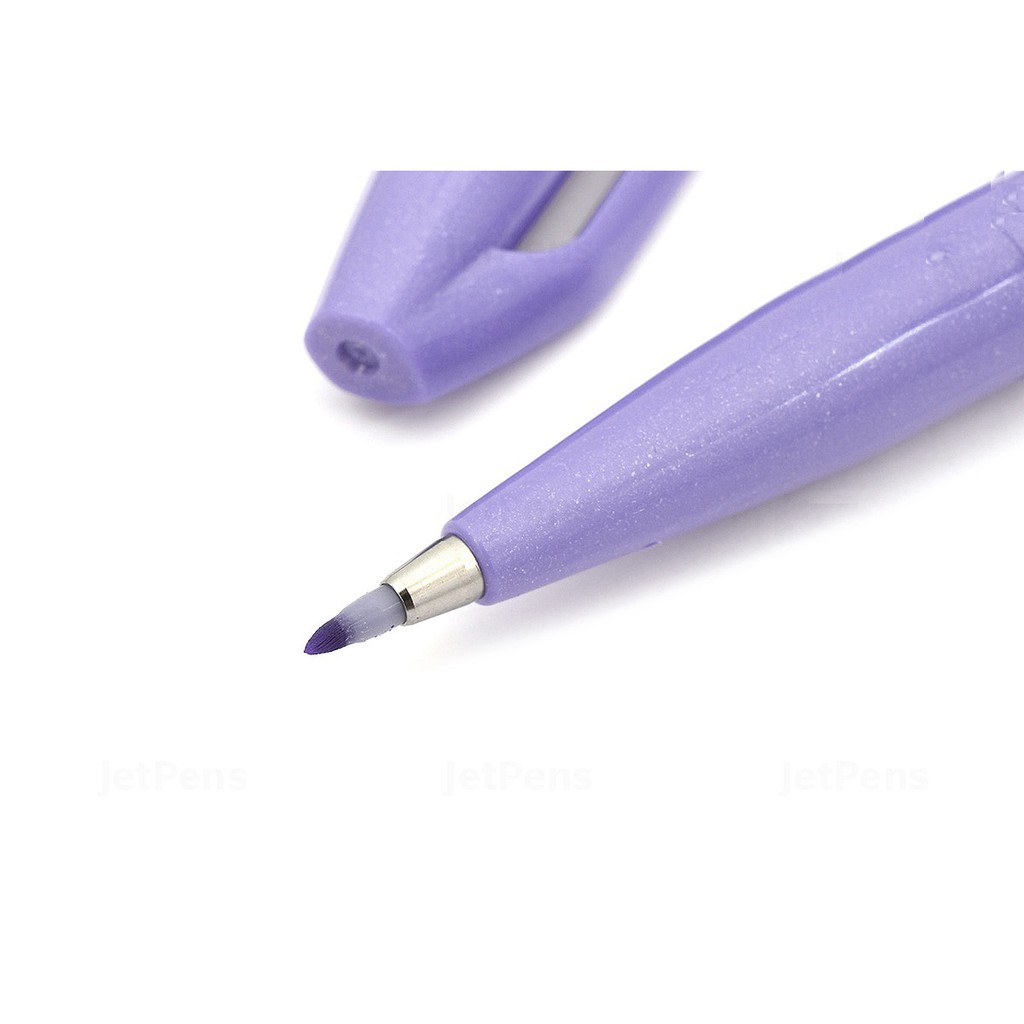 Bút lông đầu cọ viết calligraphy Pentel Fude Touch Brush Sign Pen - Màu tím xanh (Blue Violet)