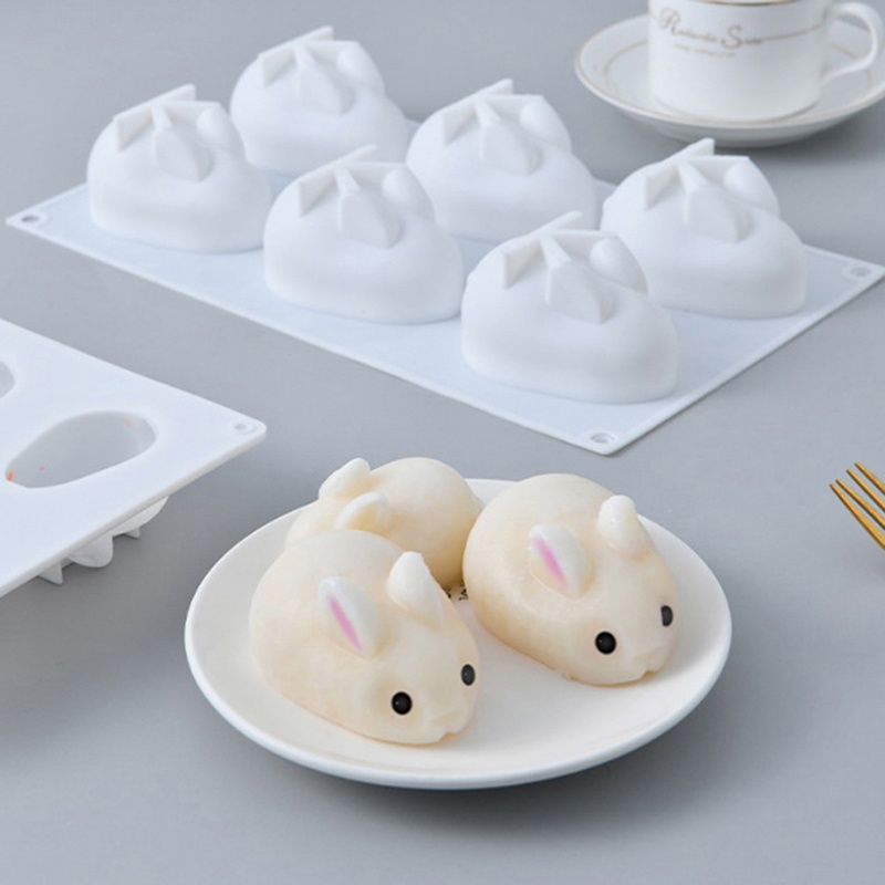 Khuôn Silicone Hình Thỏ 3d Độc Đáo