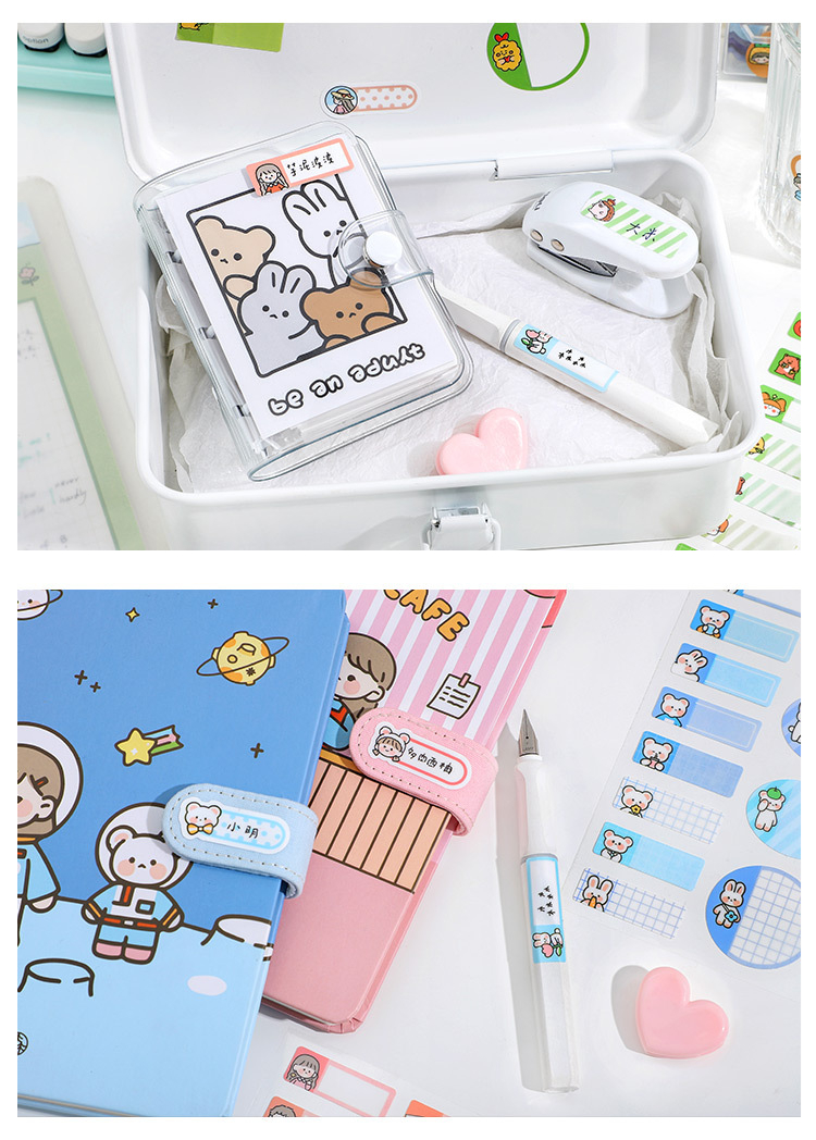 Aroee Sticker Bộ 2 Tấm Sticker Dán Ghi Tên Dễ Thương