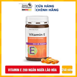 Vitamin E 200 IE Kapseln - Đẹp da, ngăn ngừa lão hóa- [ Chính hãng Sanct Bernhard Đức]