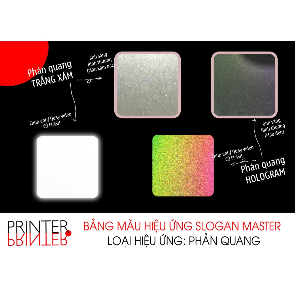 Slogan  Vải MASTER - 2 mặt PHẢN QUANG  NHIỀU SIZE