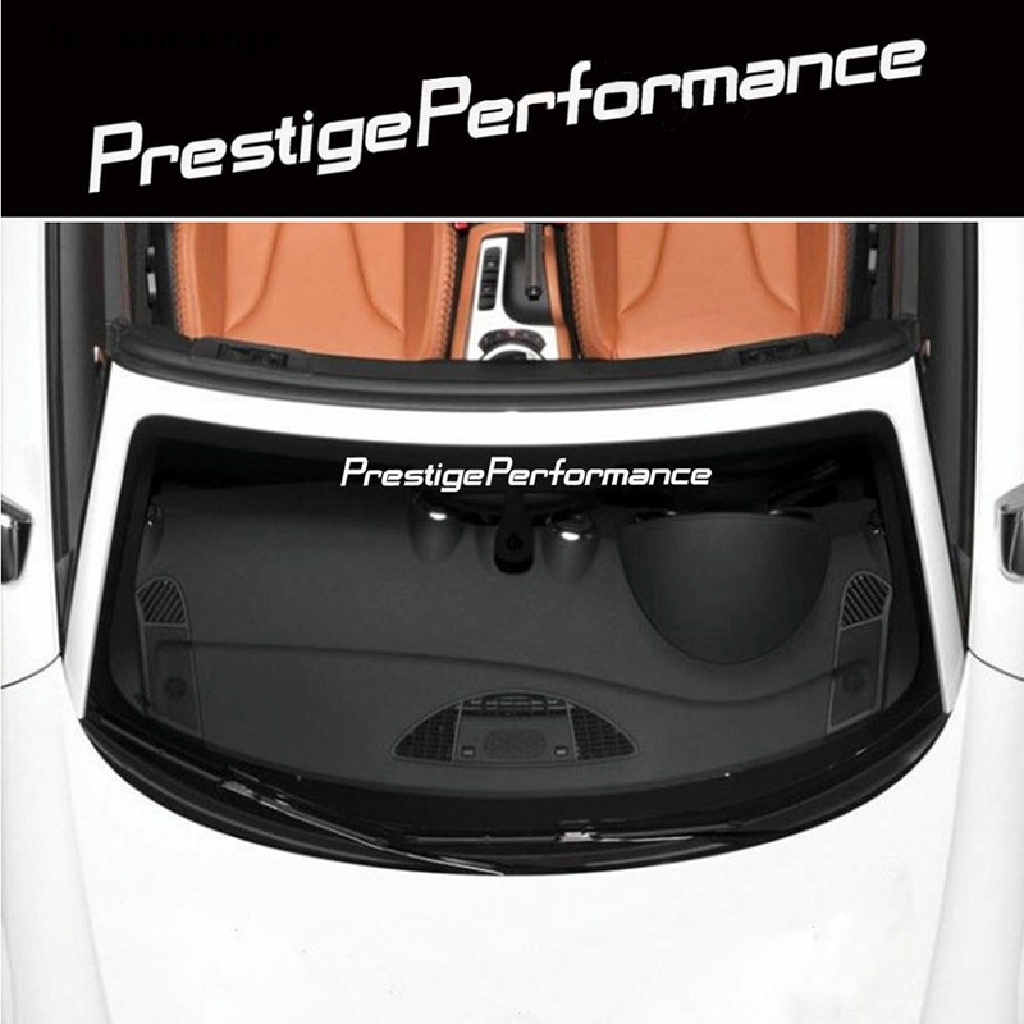Miếng dán decal kính chắn gió phía trước xe hơi vinyl phong cách chữ Prestige Performance thể thao thời trang