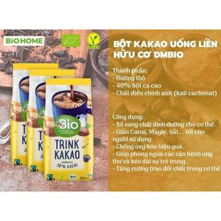 Bột cacao uống liền hữu cơ Dmbio 400g