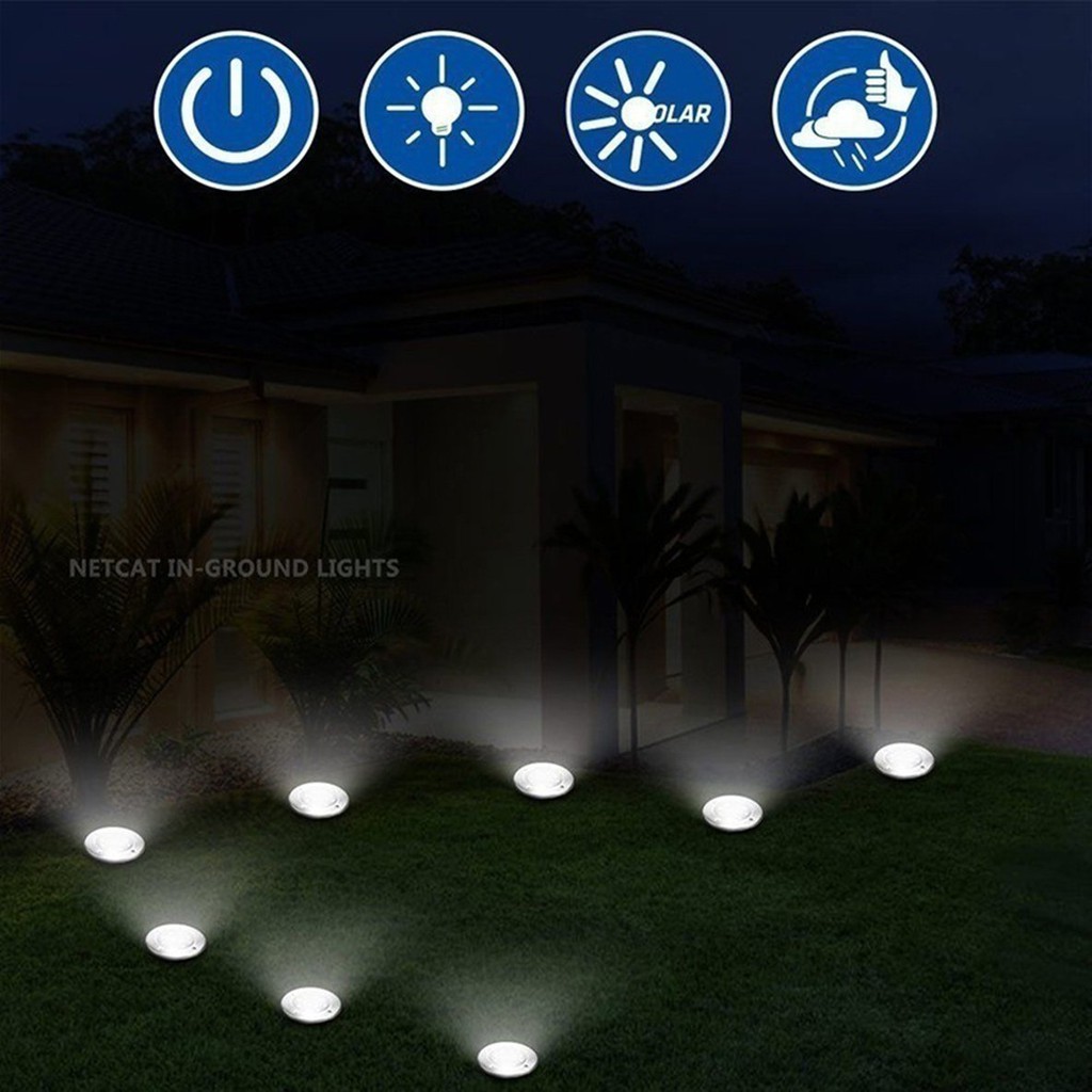 Đèn Led 16 Bóng Năng Lượng Mặt Trời Chiếu Sáng Sân Vườn