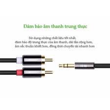 Dây Loa 1 Đầu 3.5mm Ra 2 Đầu Hoa Sen UGREEN 10583 Dài 1.5M - Cáp Audio Ra 2 Đầu RCA - Hàng Chính Hãng