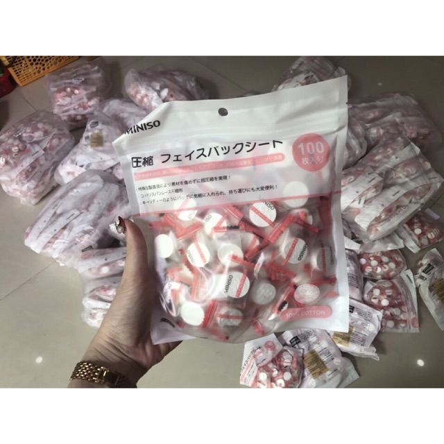 MẶT NẠ VIÊN NÉN MINISO 100 VIÊN - NHẬT BẢN