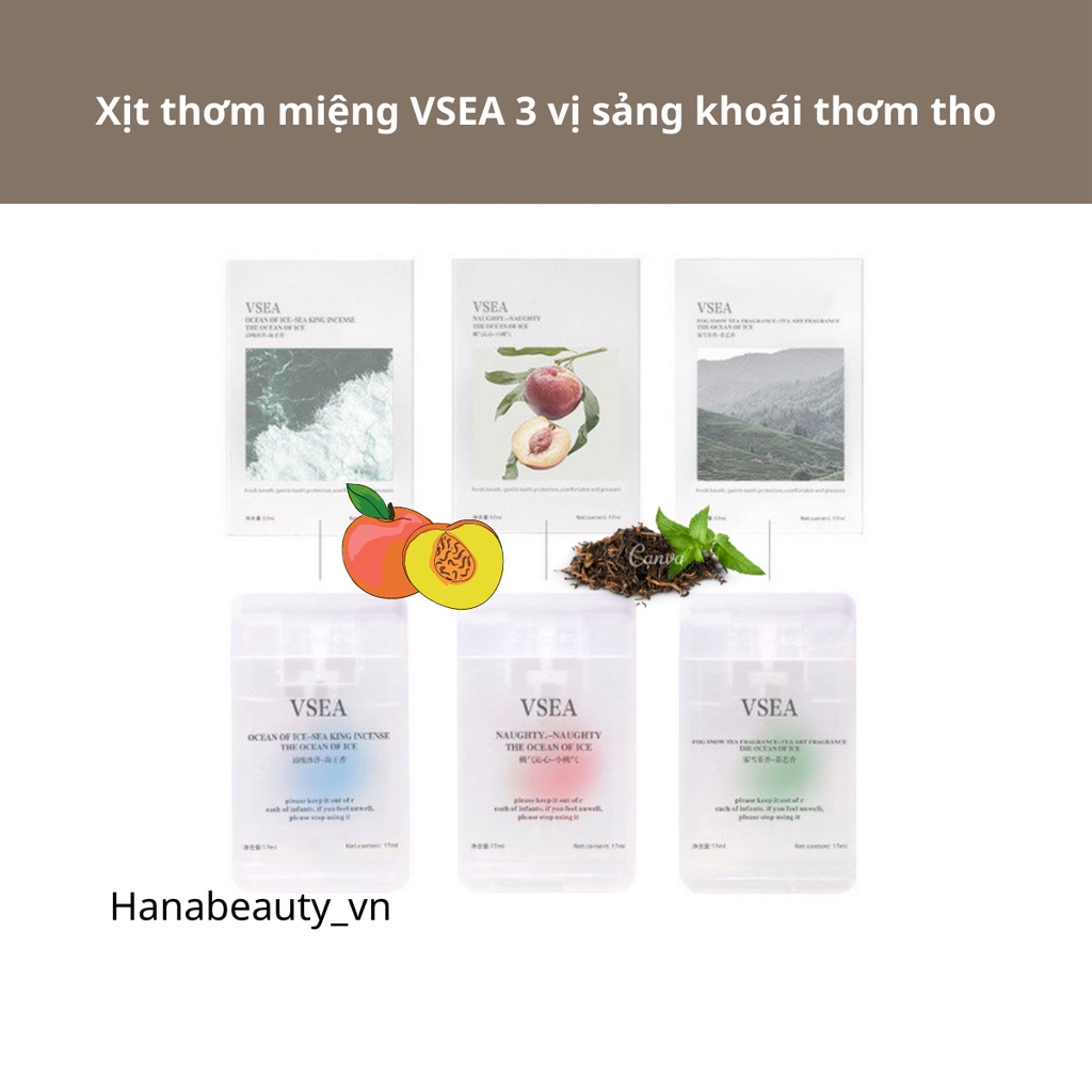 Xịt thơm miệng hoa quả thơm mát sảng khoái sạch miệng nội địa Trung