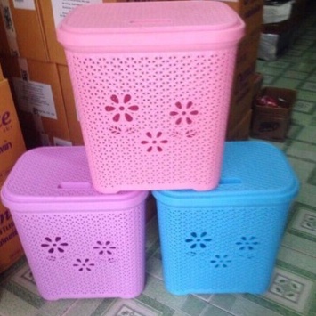 [Hot] Giỏ đựng đồ có nắp hoa Việt Nhật- Vật dụng sắp xếp đa năng cho mẹ và bé