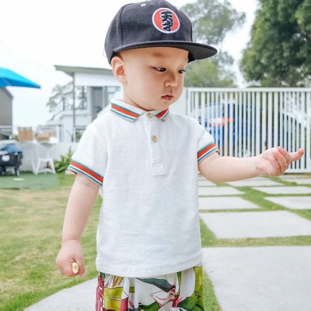 Áo thun cổ Polo bé trai
