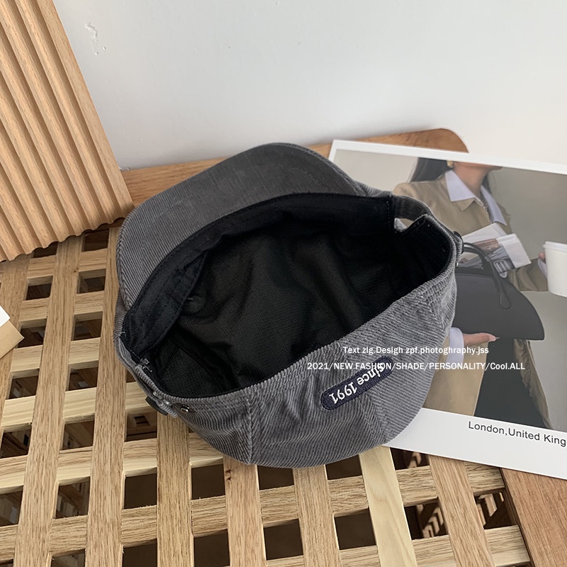 Mũ Beret Nhung Kẻ Phong Cách Retro Hàn Quốc Dành Cho Nam Giới