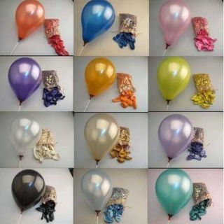 Bán sỉ Sét 10 cái bong bóng 28cm nhũ trang trí sinh nhật event đẹp