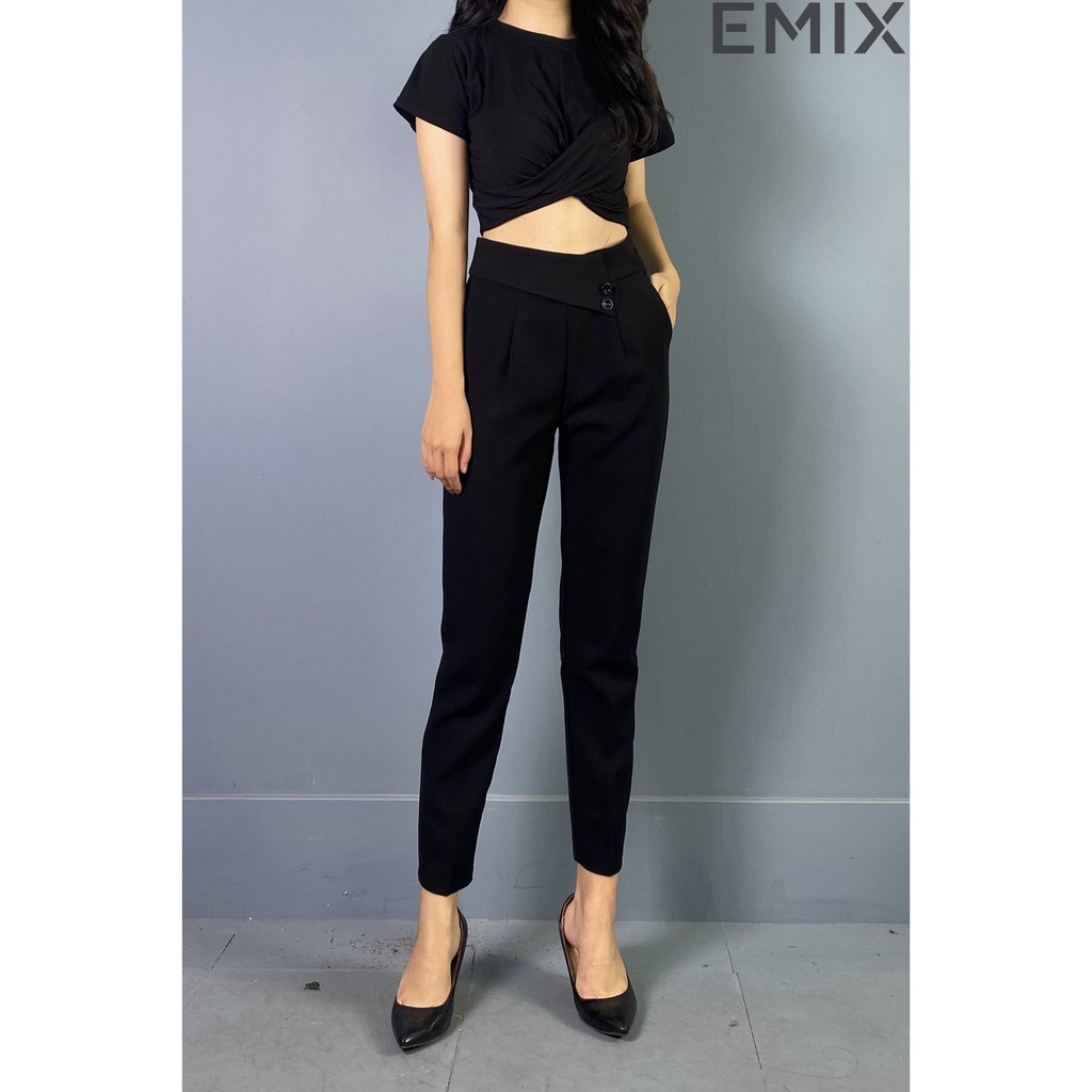 Quần tây công sở tuyết mưa màu đen 805 EMIX | BigBuy360 - bigbuy360.vn