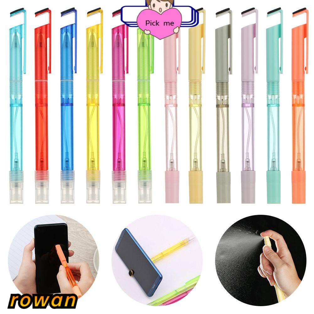 ROW Mini Ballpoint Pencil Portable Cleaning Pens Spray Gel Pen School&amp;Office Supplies Refillable Disinfectant Writing tools Stationery Phone Holder Travel Perfume Bottle