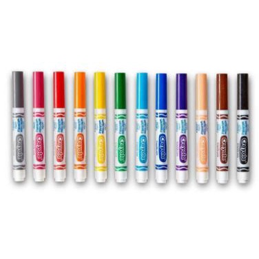 Bộ 12 bút lông nét đậm Crayola Board Line Ultra Clean